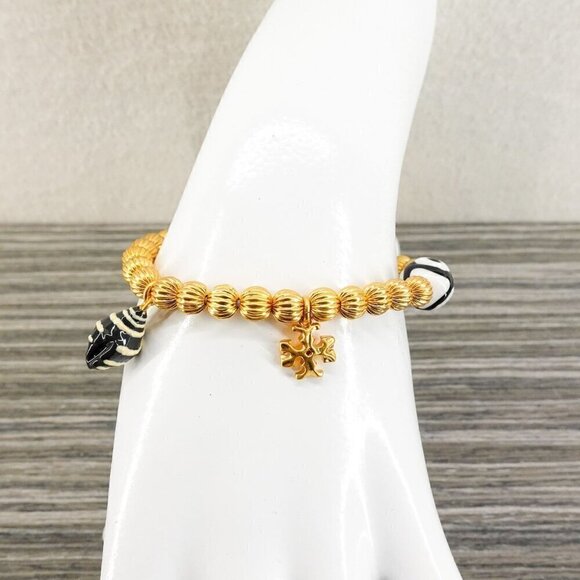 Tory Burch Women's Roxanne Beaded Tassel Bracelet Gold OS - Picture 5 of 12